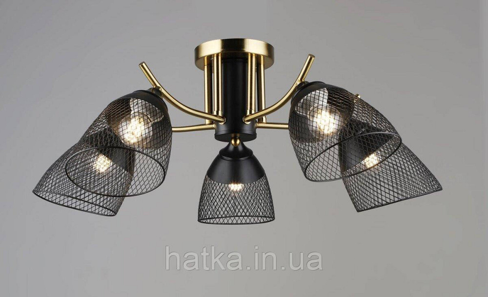 Люстра на пять плафонов K2264/5 (Черный+Медь) Киев - изображение 1