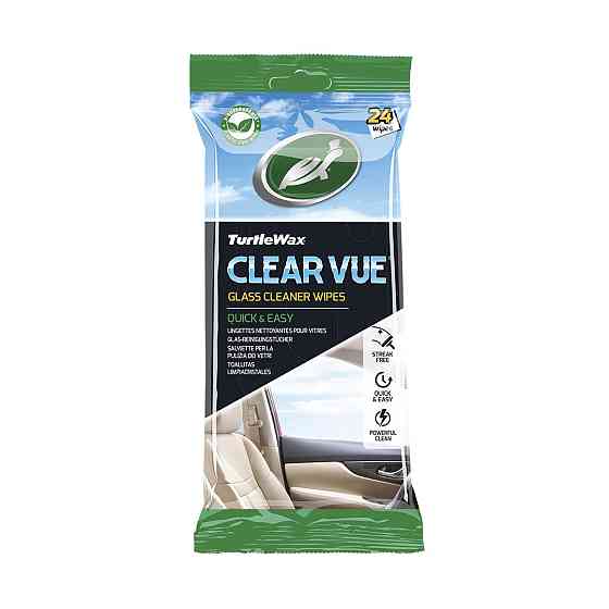 Серветки для очищення скла Turtle Wax Clearvue Glass Cleaner Wipes (24 шт) Ковель
