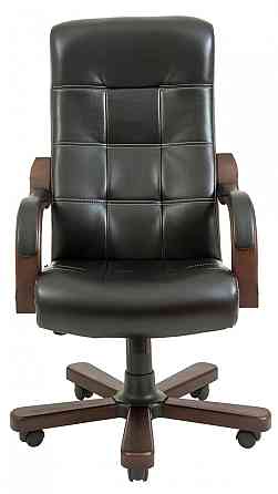 Офисное Кресло Руководителя Richman Virginia Titan Black Wood Lux М2 AnyFix Черный Днепр