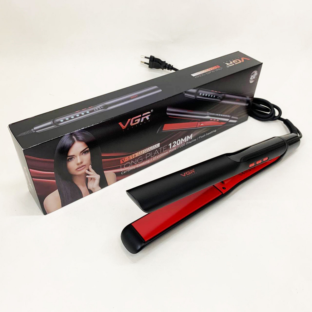 Щипцы гофре для выравнивание волос VGR, Широкий утюжок для выпрямления волос, Выпрямитель утюжок щипцы TQ-18 Львов - изображение 8