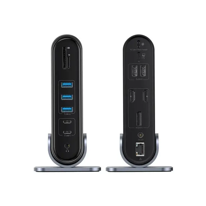 USB-хаб Baseus UnionJoy 17-Port Triple-Display Docking Station Space Grey（USB-C to Одесса - изображение 5