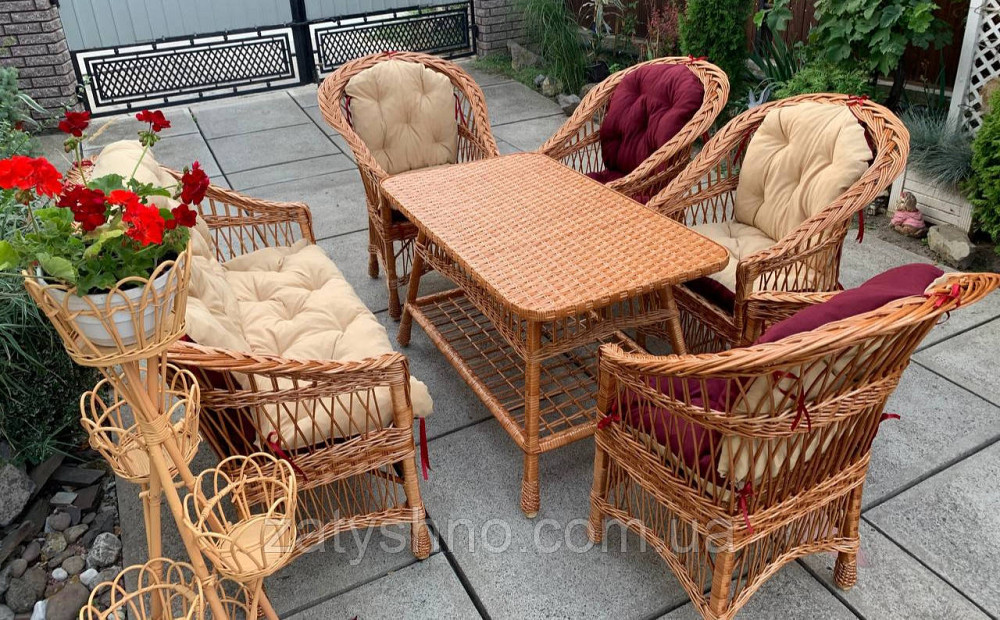 Меблі плетені, великий комплект Київ - фото 3