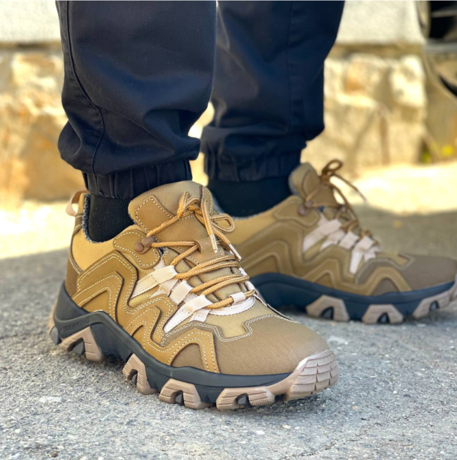 Тактические зимние кроссовки койот на меху зимние теплые мужские кроссовки с кордурами военная зимняя обувь Львов - изображение 8