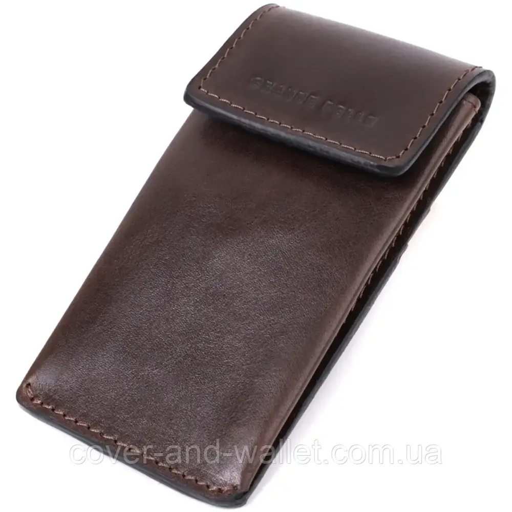 Стильная кожаная ключница коричневого цвета ручной роботы Grande Pelle Киев - изображение 1