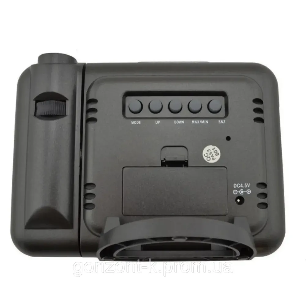 Настільний годинник - метеостанція з проектором часу, термометр, гігрометр Чорний Color Screen 8190 Одеса - фото 7