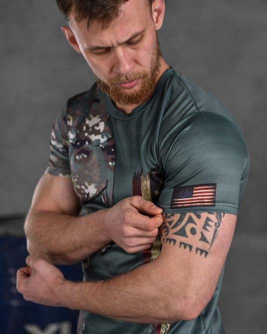 Футболка Військова Тактична Потовідвідна Армійська Чорна Punisher coolmax USA Одеса - фото 8