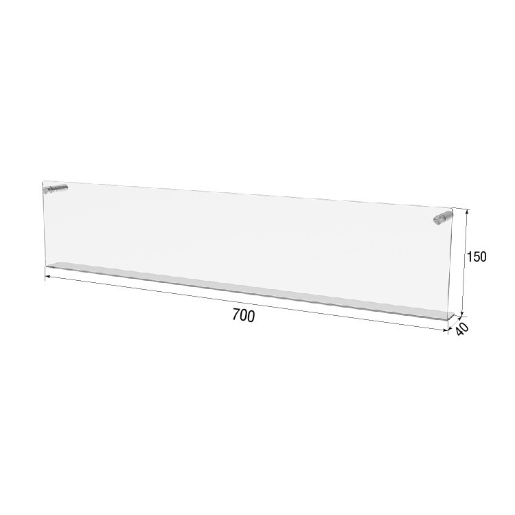 Полиця EKOSTAR настінна 700х150х40 Київ - фото 3