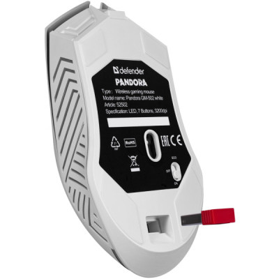Мышка Defender Pandora GM-502 LED Wireless White (52502) Винница - изображение 9