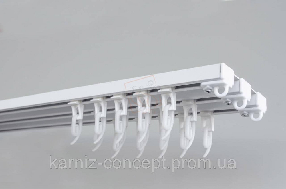 Стельовий карниз для штор БР-19/1 (фурнітура люкс) 2 Бровари - фото 1