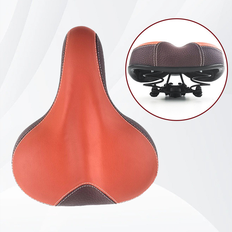 Седло для велосипеда на пружинах мягкое амортизирующее Коричневое 240*200 мм Бровары - изображение 3