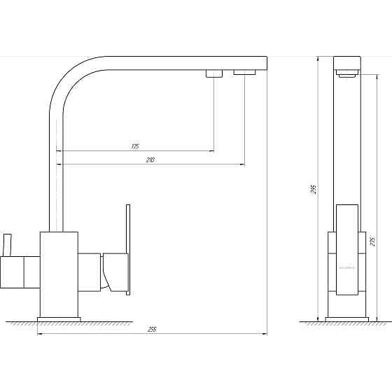 Змішувач для кухні під осмос Globus Lux LAZER GLLR-0111-1-ONIX Киев