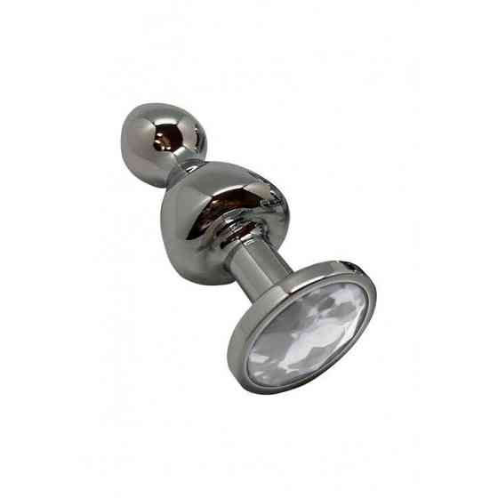 Металлическая анальна пробка Wooomy Lollypop Double Ball Metal Plug M, диаметр 3,1 см, длина 9,4 см Sex Aura Киев