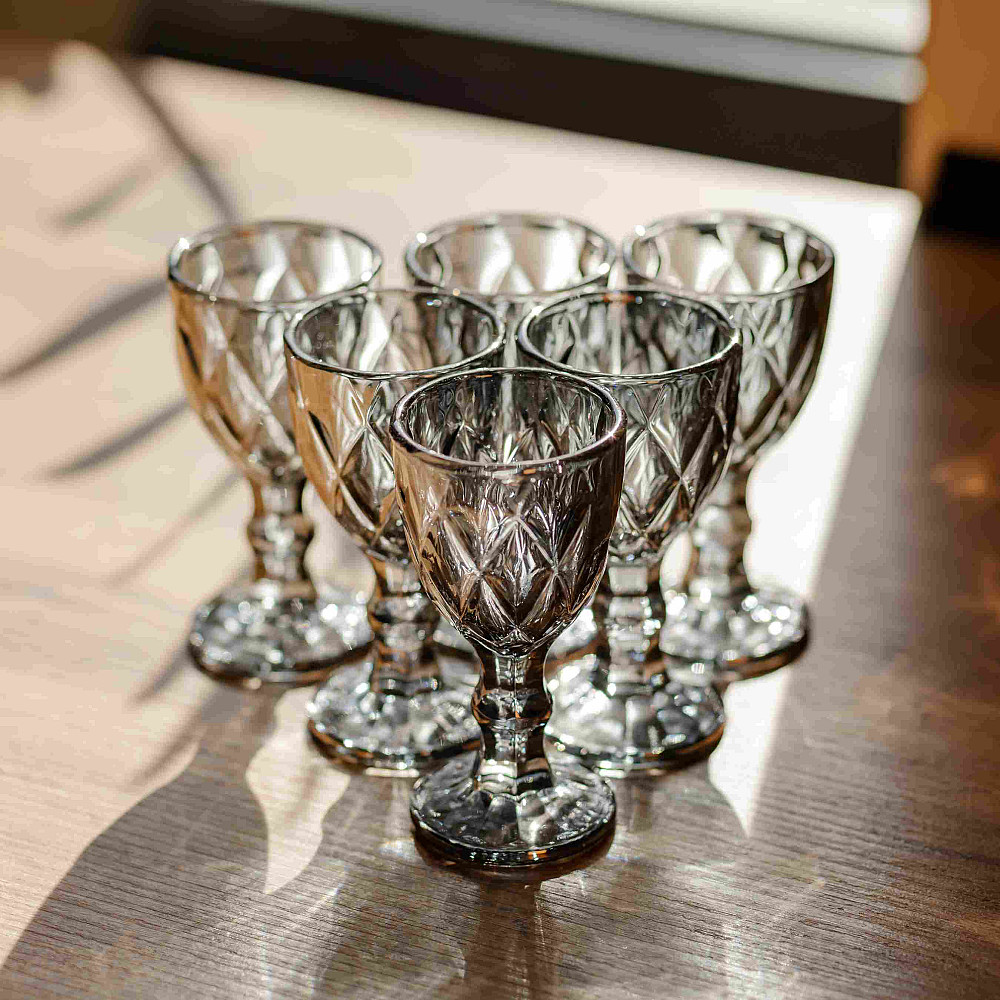 Набір чарок Fractal 6 штук по 40 мл HP-19-272 прозорий стакани для міцних напоїв шотів коктейлів Коломыя - изображение 2