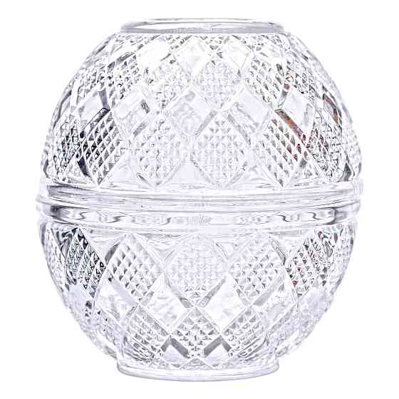 Серветниця на стіл кухонна Ø15 см серветниця скляна кругла кругла у формі яйця HP-4-110 Коломия