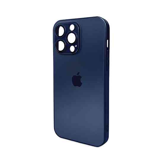 Чохол для смартфона AG Glass Matt Frame Color Logo for Apple iPhone 15 Pro Max Navy Blue Киев