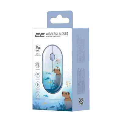 Мишка 2E MF300 CAPYBARASWIM Silent Wireless/Bluetooth Blue (2E-MF300WCAPIBARABL) Вінниця