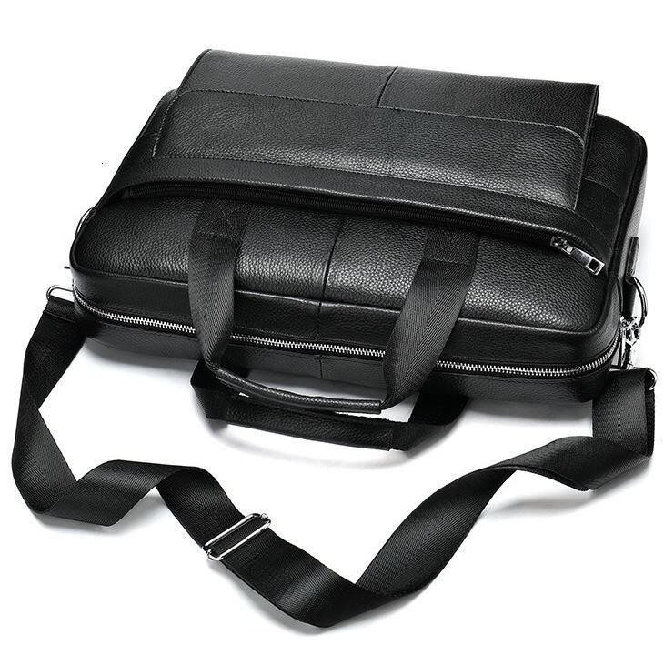 Сумка чоловіча шкіряна Чорна (Vintage) Київ - фото 14