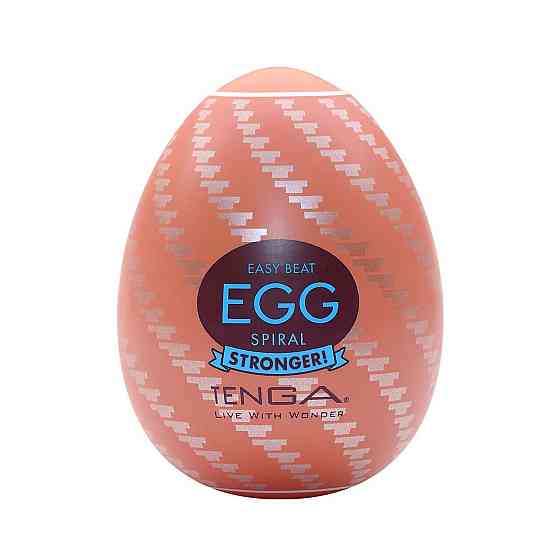 Мастурбатор-яйце Tenga Egg Spiral, щільний TPE, пробник лубриканту 5 мл Sex Aura Київ