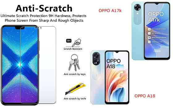 Захисне скло NeoGlass для OPPO A17k, OPPO A18 – надпрозоре та стійке Київ