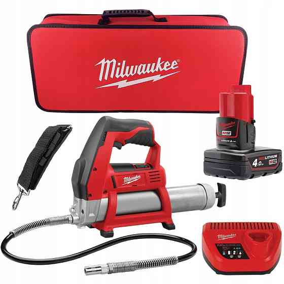Шприць для змазки MILWAUKEE M12 GG-401B (Li-Ion 4Ач) 4933441675 (+ заряд. пристрій, 1 акум., в сумці для Одеса