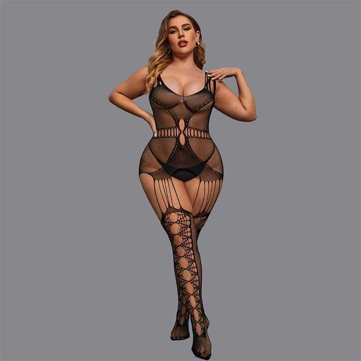 Сексуальный бодистокинг с имитацией чулок L-XXL– Эротическое бельё Винница - изображение 5