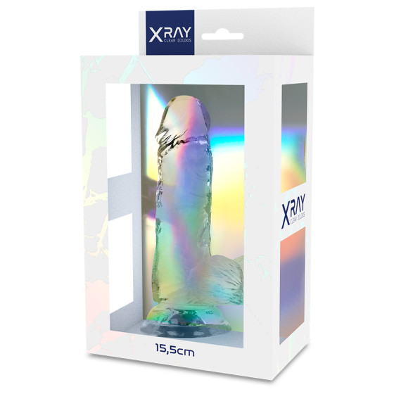 Прозрачный фаллоимитатор с мошонкой, 11 х 3,5 см XRAY (Испания) Sex Aura Киев