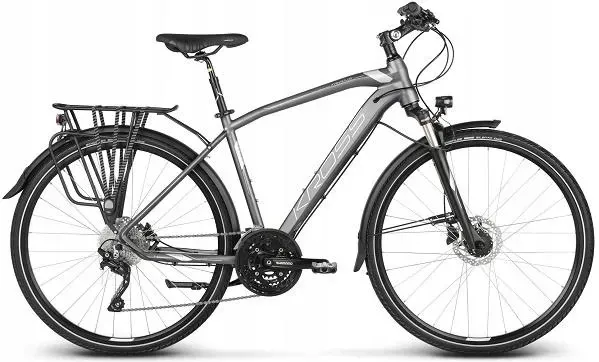 Велосипед Kross Trans 9.0 grafitowy srebrny Мат 28