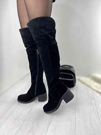 Чоботи жіночі LaDi Вена чорні (зима, замша натуральна) (2352) лише 36р. 36 Коломыя