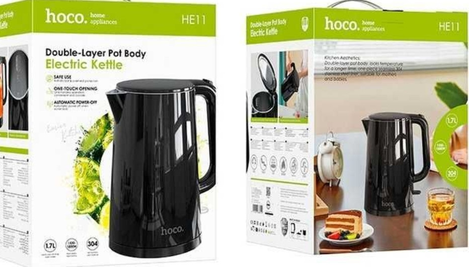 Електрочайник елегантний стильний і безпечний Hoco HE11 1.7л, 1800Вт. Харків - фото 7