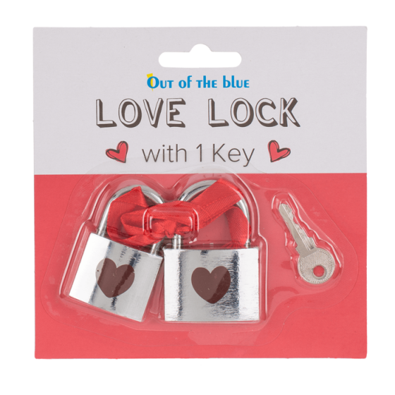 Металеві замочки з ключиком Love Lock, 4,7 см і 5 см Sex Aura Київ