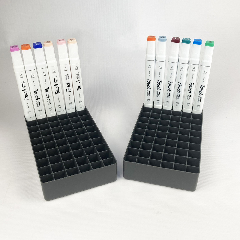 Подставка для маркеров органайзер для канцелярских принадлежностей на 120 ячеек Черная Каменец-Подольский - изображение 2