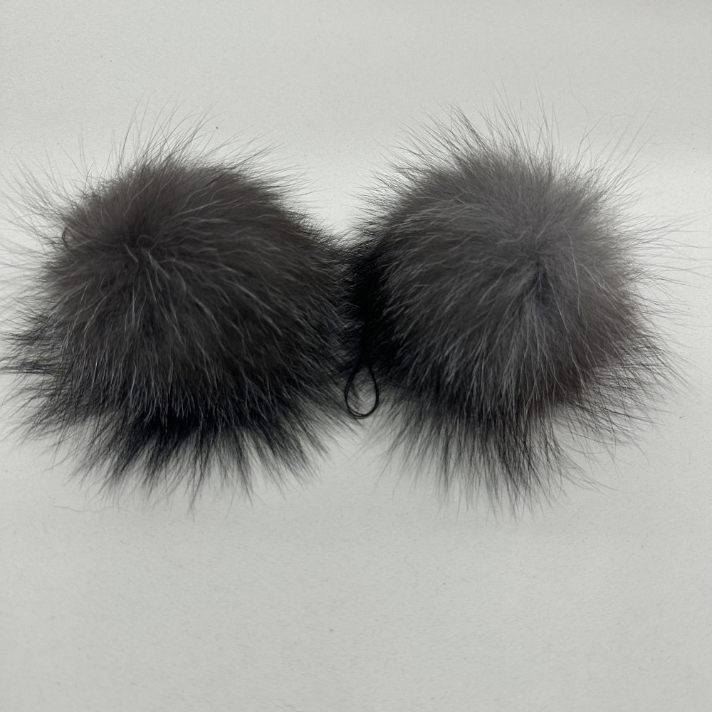 Помпоны из натурального меха блюфрост Чорный Харьков - изображение 3