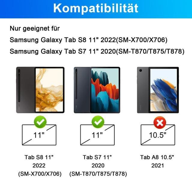 Фирменный чехол-книжка ROOFEI с Bluetooth клавиатурой для планшета Samsung Galaxy Tab S8 2022/ S7 2020 11 дюймов Днепр - изображение 3