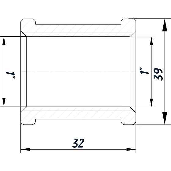 Муфта 1″ВВ нержавіюча SM551S OPTIMUM Киев