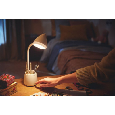 Настільна лампа Philips LED Reading Desk lamp Hat 4.5W, 3000/4000/5700K, 1800mAh (Lithium battery), білий (929003241007) Вінниця - фото 3