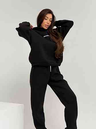 Жіночий стильний спортивний костюм двійка: худі+ штани, трьохнитка Пєньє на флісі туреччина Одеса