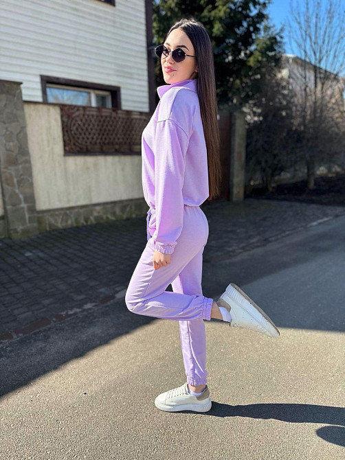 Женский стильный повседневный костюм двойка двунить Бузок, 46/48 Одесса - изображение 5