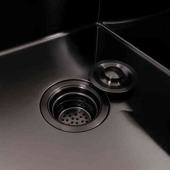 SET Valeso Handmade sink CM 65*50 R PVD black + mixer tap XK09B black Коломыя