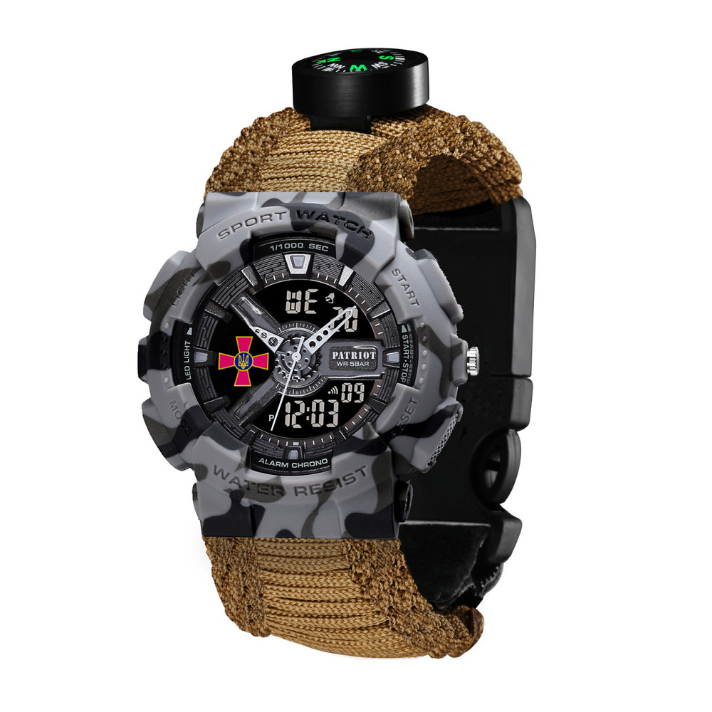Patriot 005CMGYSU ЗСУ Сірий камуфляж Паракордовий ремінець Khaki + Коробка. SBR Киев - изображение 2