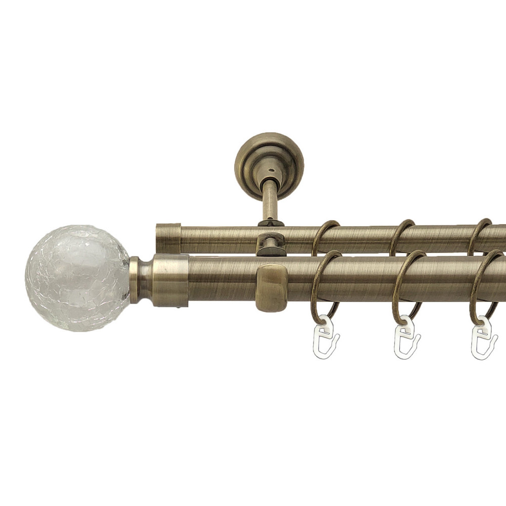 Карниз Orvit Сепія металевий дворядний відкритий Антик 25\16 мм 160 см (4290764) Львов - изображение 1