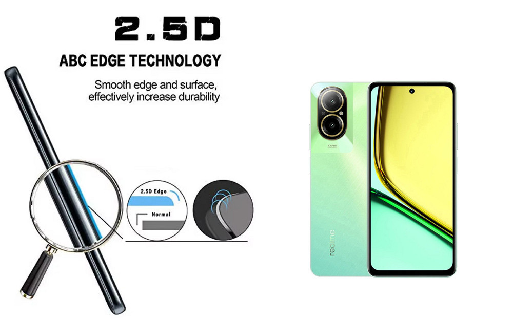 Захисне скло ArmorGlass для Realme C67 4G, Realme C67 5G – стійке до подряпин та ударів Київ - фото 2