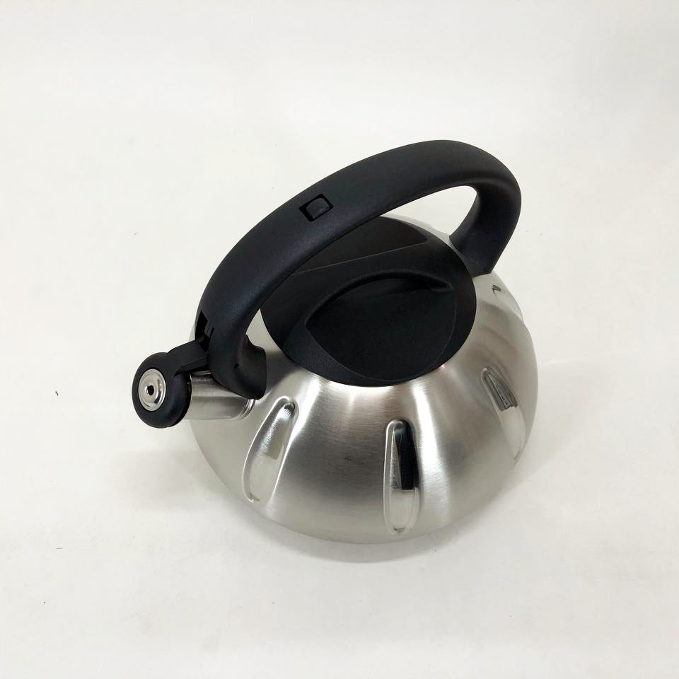 Чайник стальной со свистком на плиту Unique, Чайник металлический со свистком газовый 3 литра BU-46 Львов - изображение 1