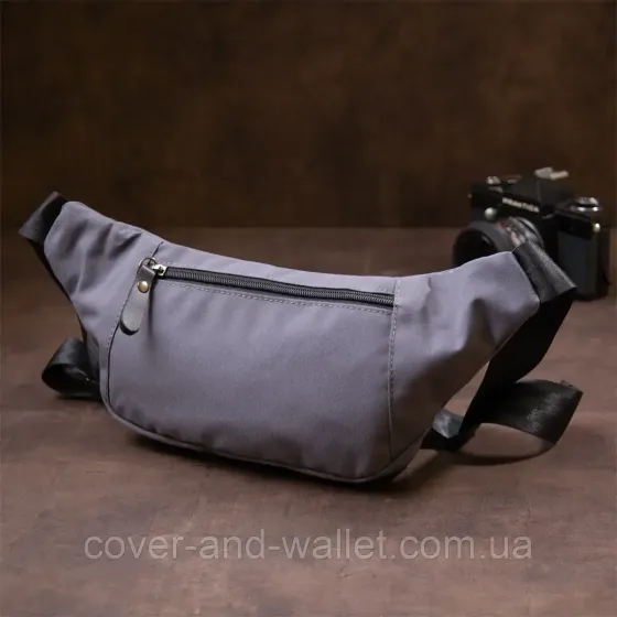 Якісна чоловіча бананка з нейлону сірого кольору Vintage Київ