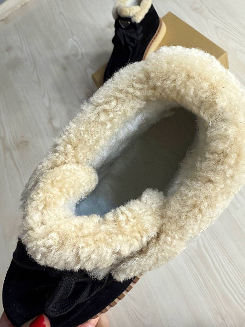 Ботинки женские Hengji 68-2 замшевые на меху с опушкой черные, 36, 23 см Киев - изображение 15