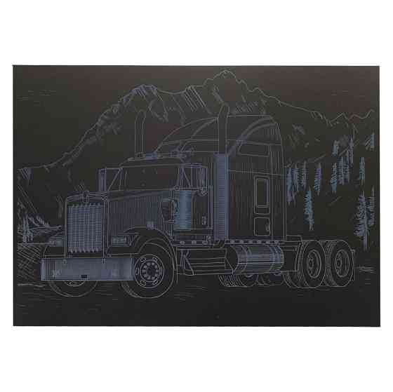 Гравюра А4 "Вантажівка-1" ГрА4-7с економ варіант в пакеті 29,7х21 см Вінниця