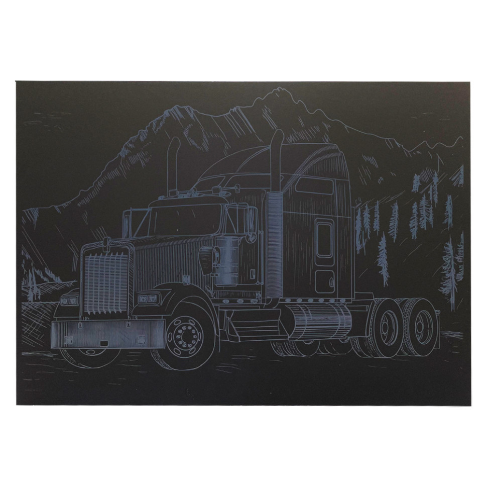 Гравюра А4 "Вантажівка-1" ГрА4-7с економ варіант в пакеті 29,7х21 см Вінниця - фото 1