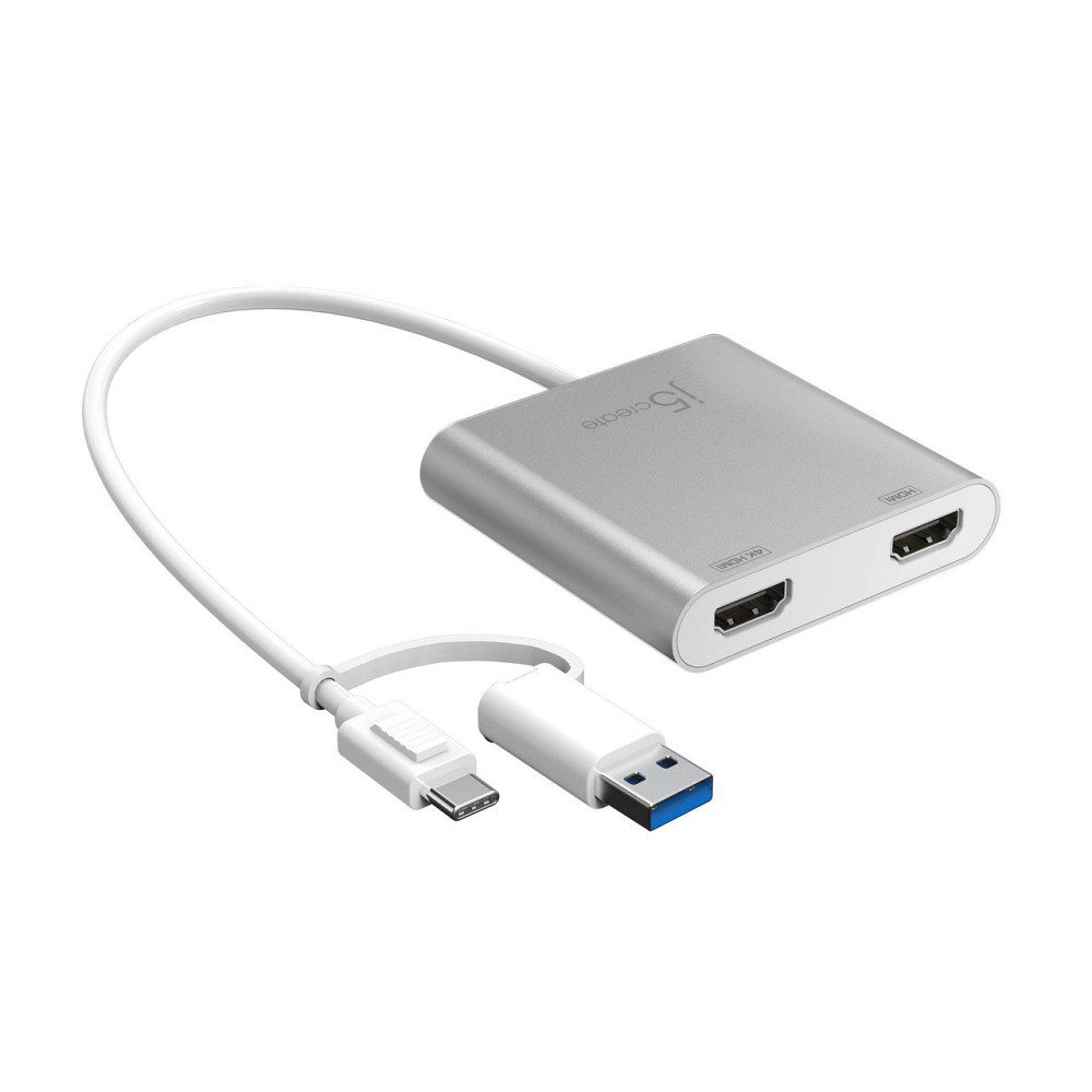 Адаптер J5create USB-C/A — 2 HDMI (M/F), Silver (JCA365-N) ( 18527 ) Харків - фото 2