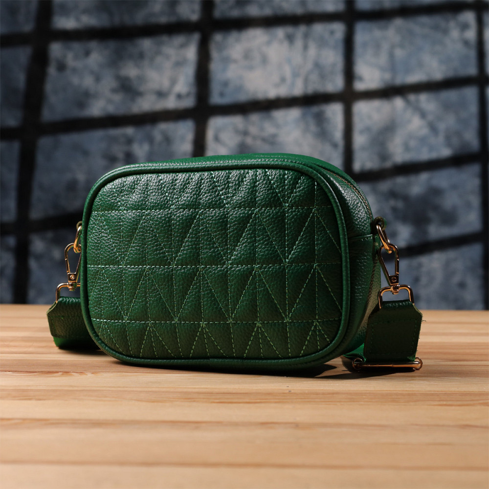 Интересная сумка для женщин из натуральной кожи Vintage 22900 Зеленый Киев - изображение 10