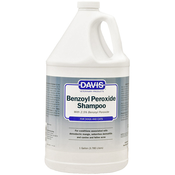 Davis Benzoyl Peroxide Shampoo ДЕВІС 2,5% БЕНЗОЇЛ ПЕРОКСИД дерматокосметичний шампунь для собак і котів з демодекозом і дерматитами Київ - фото 1