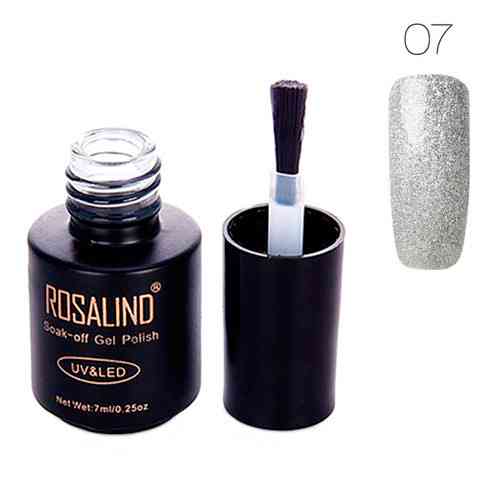 Гель-лак Rosalind серебряный шиммер 7 мл Киев